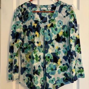 Liz Claiborne Floral Long Sleeve Top